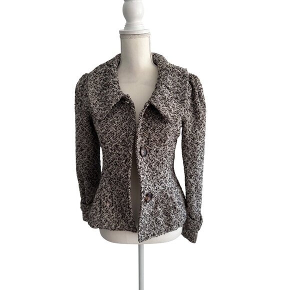 COCO & TASHI Brown Boucle Blazer Jacket Size Small - Picture 8 of 10